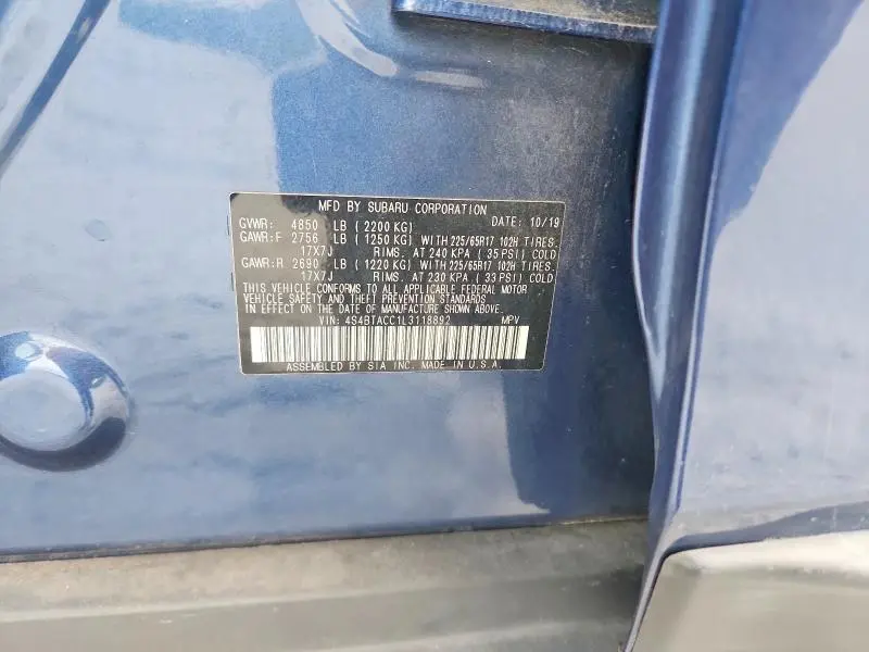 2020 SUBARU OUTBACK PREMIUM  