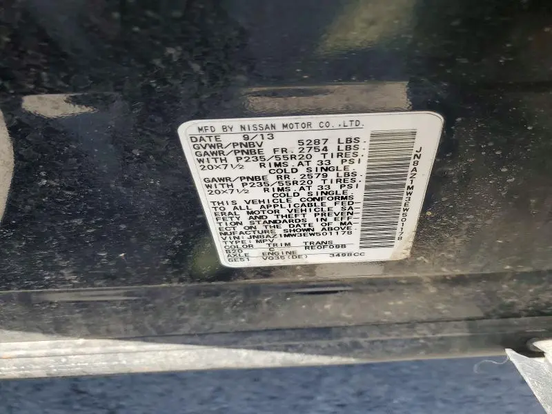 2014 NISSAN MURANO LE  