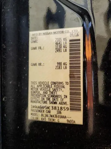 2017 NISSAN MAXIMA 3.5S  