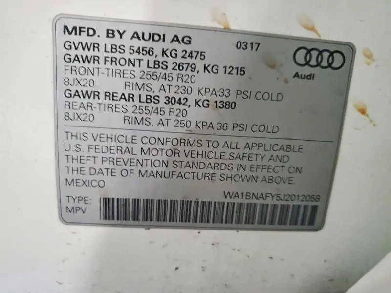 2018 AUDI Q5 PREMIUM PLUS  