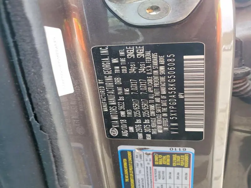 2019 KIA SORENTO LX V6  