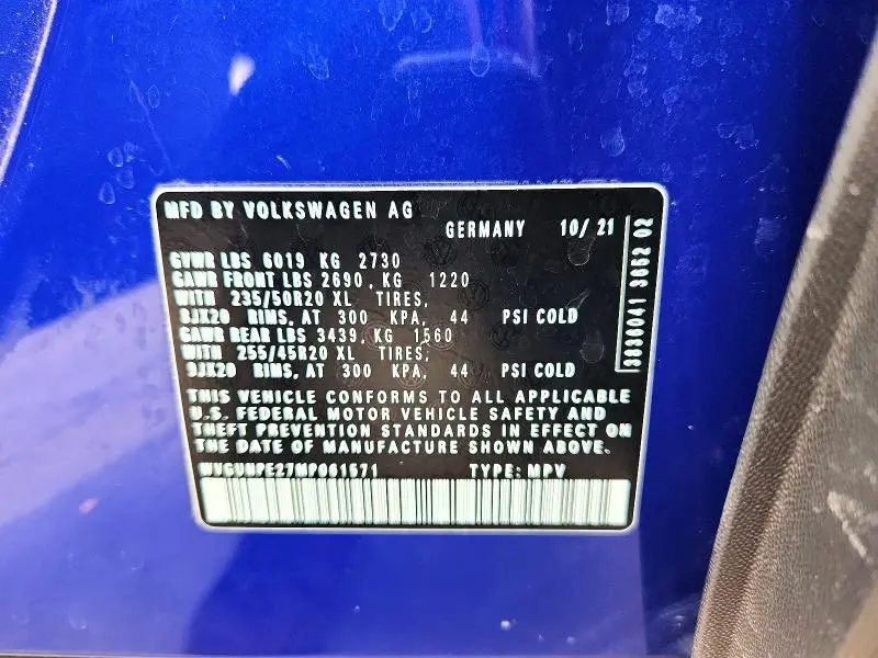 2021 VOLKSWAGEN ID.4 PRO S  