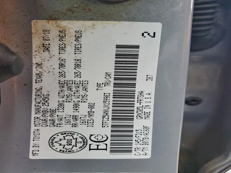 2018 TOYOTA TACOMA DOUBLE CAB  