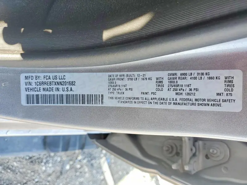2022 RAM 1500 BIG HORN/LONE STAR  