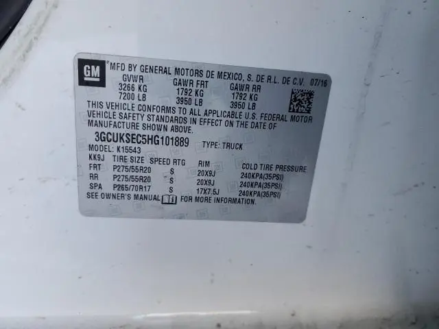 2017 CHEVROLET SILVERADO K1500 LTZ