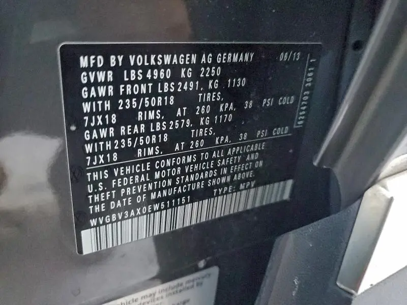 2014 VOLKSWAGEN TIGUAN S  