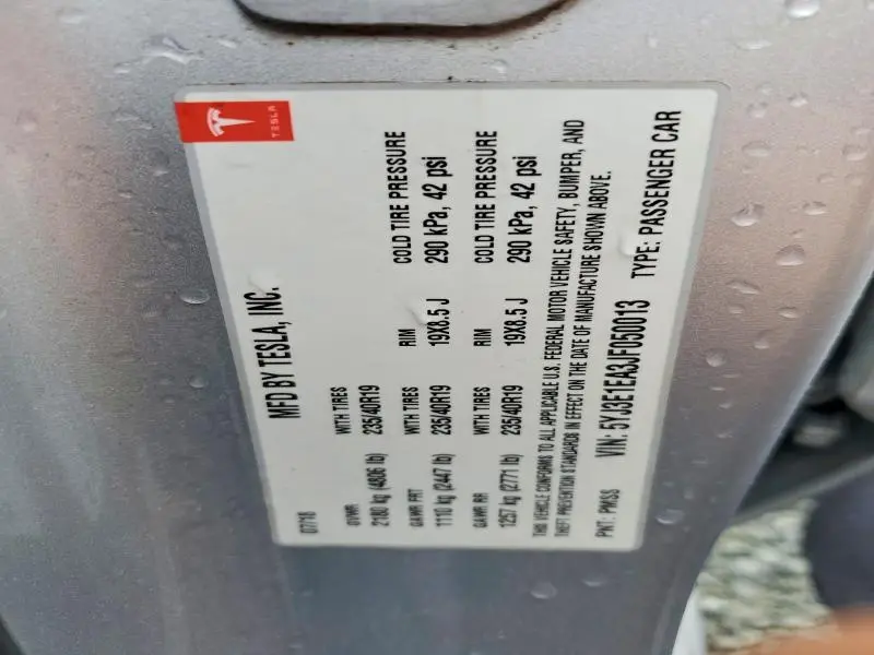 2018 TESLA MODEL 3   