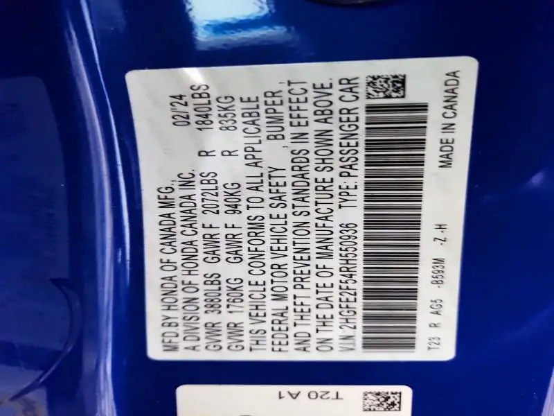 2024 HONDA CIVIC SPORT  