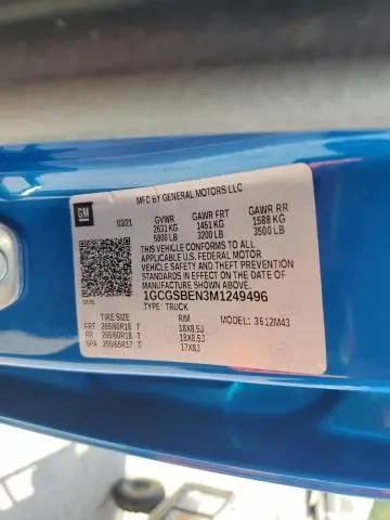 2021 CHEVROLET COLORADO   