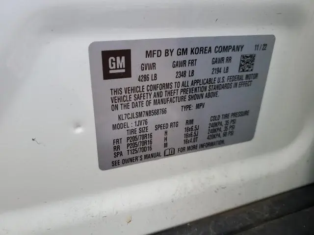 2022 CHEVROLET TRAX 1LT  