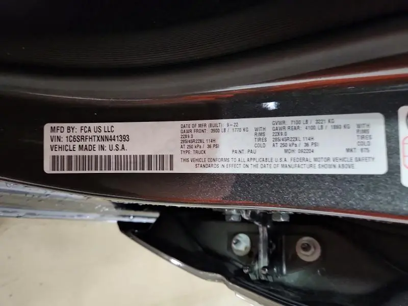 2022 RAM 1500 LIMITED  