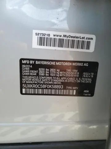 2015 BMW X5 XDRIVE35I  