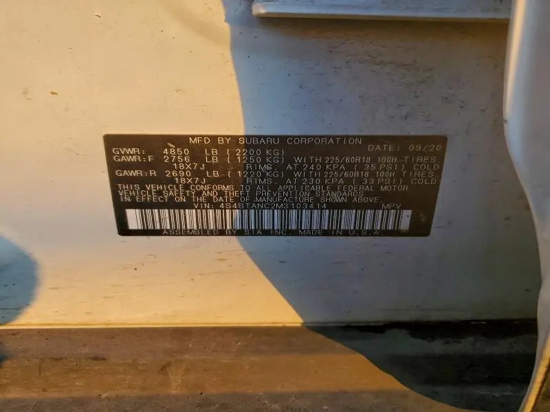 2021 SUBARU OUTBACK LIMITED  