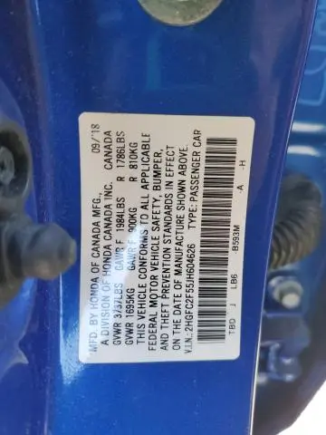 2018 HONDA CIVIC LX  
