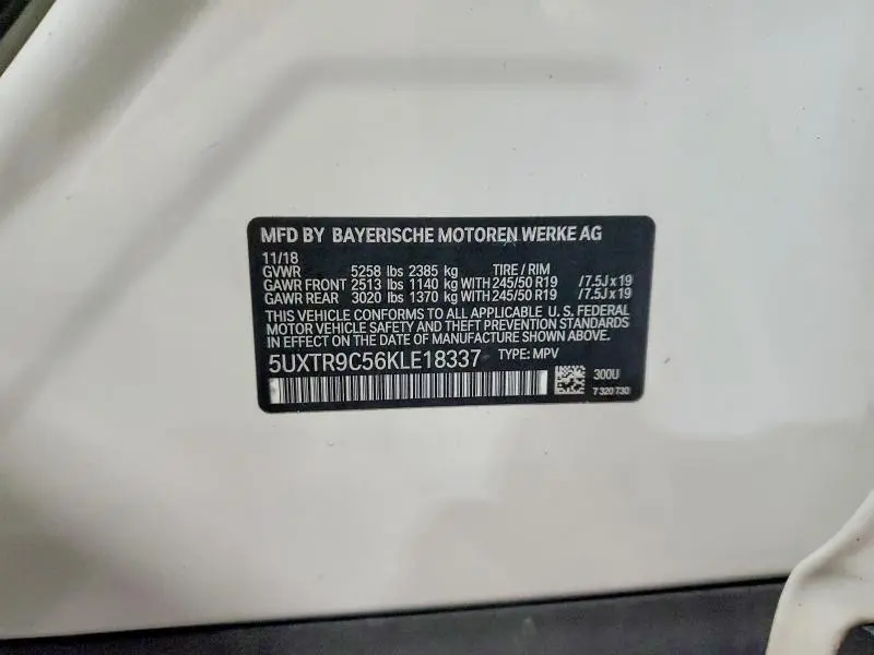 2019 BMW X3 XDRIVE30I  