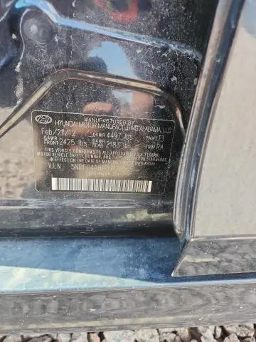 2012 HYUNDAI SONATA SE 2.0T  