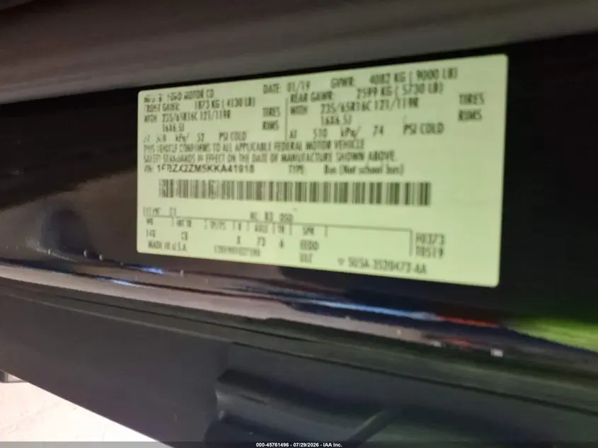2019 FORD TRANSIT-350 XL