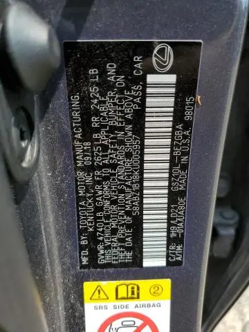 2019 LEXUS ES 350  