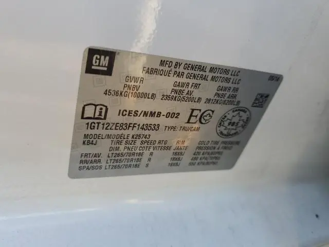 2015 GMC SIERRA K2500 SLT  