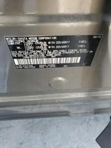 2015 TOYOTA RAV4 XLE  