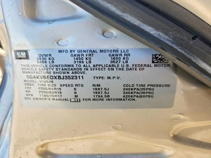 2011 BUICK ENCLAVE CXL  