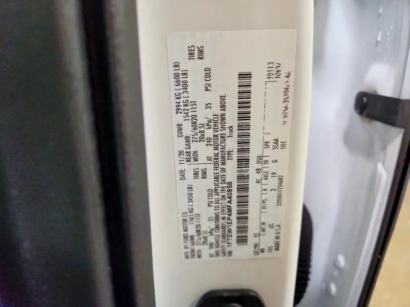 2021 FORD F150 SUPERCREW  