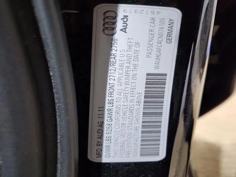 2012 AUDI A6 PRESTIGE  