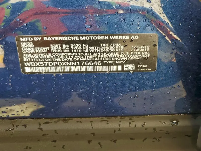 2022 BMW X3 XDRIVE30I  