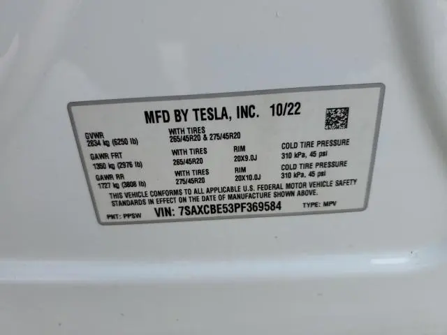 2023 TESLA MODEL X   