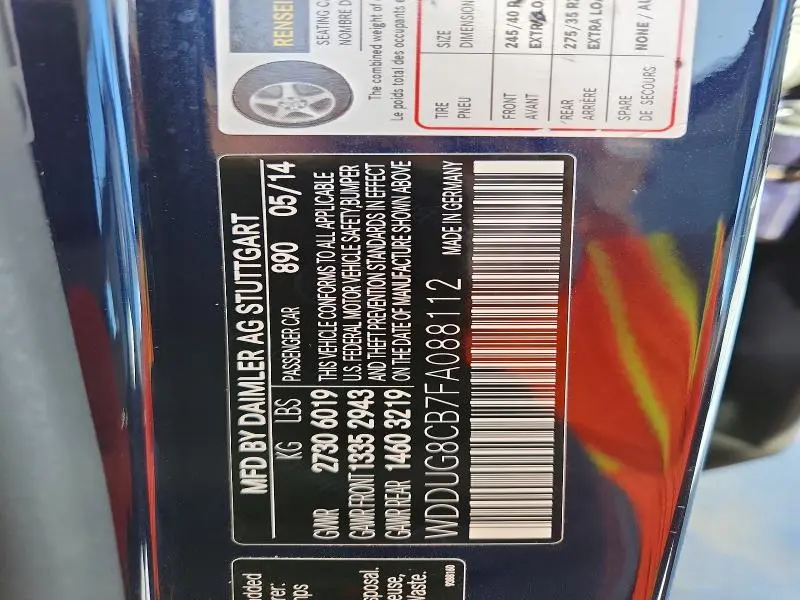 2015 MERCEDES-BENZ S 550  