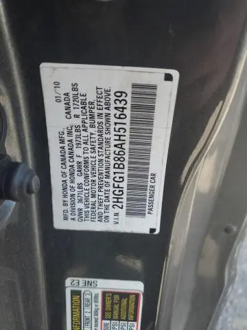 2010 HONDA CIVIC EX  