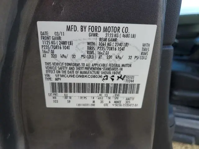 2011 FORD ESCAPE LIMITED  