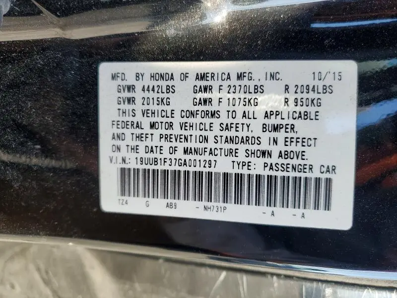 2016 ACURA TLX   