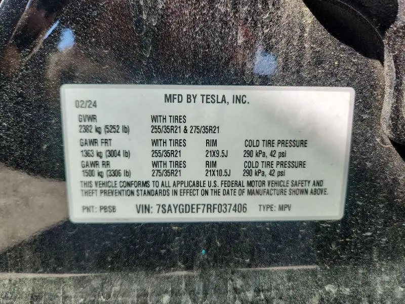 2024 TESLA MODEL Y   