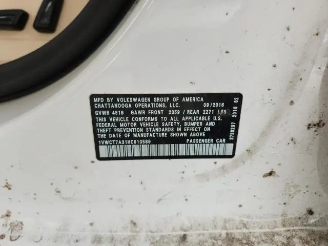 2017 VOLKSWAGEN PASSAT SEL PREMIUM  
