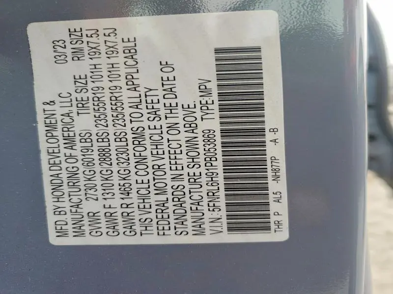 2023 HONDA ODYSSEY ELITE  