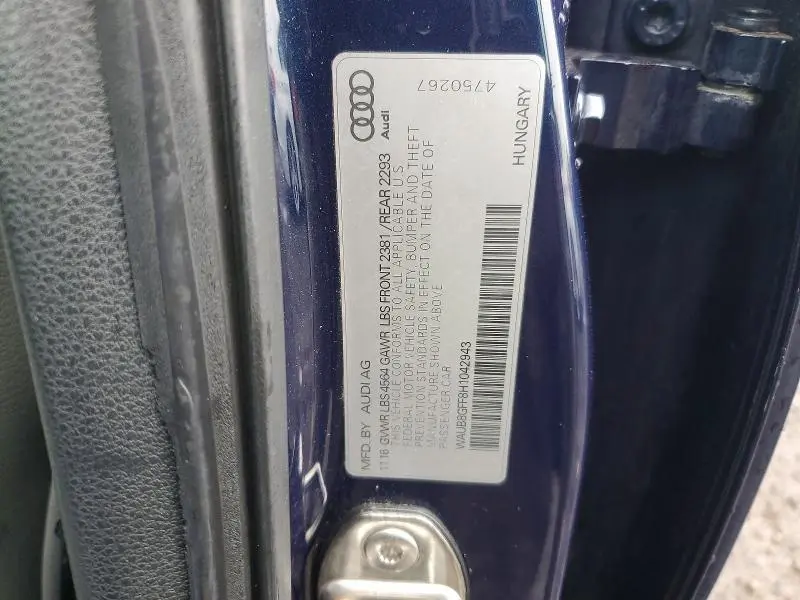 2017 AUDI A3 PREMIUM  