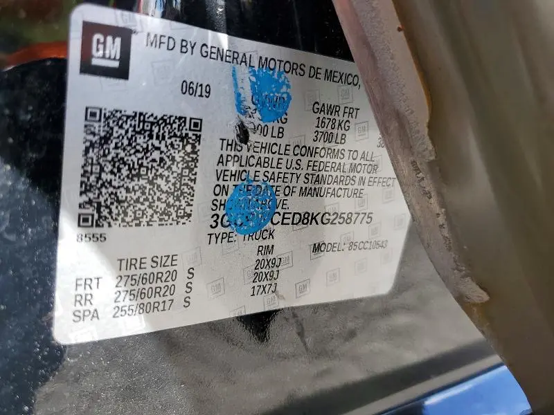 2019 CHEVROLET SILVERADO C1500 LT  