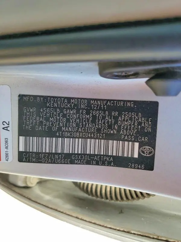 2012 TOYOTA AVALON LIMITED  