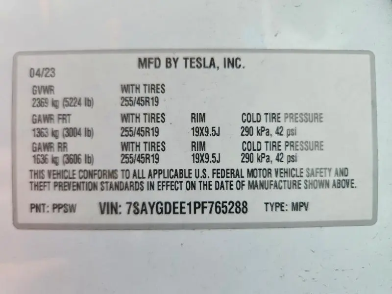 2023 TESLA MODEL Y   