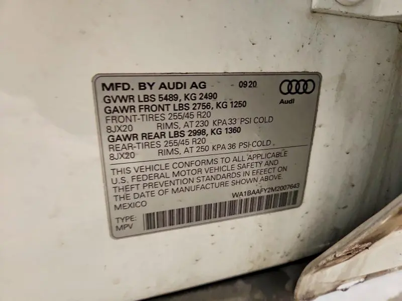 2021 AUDI Q5 PREMIUM PLUS  
