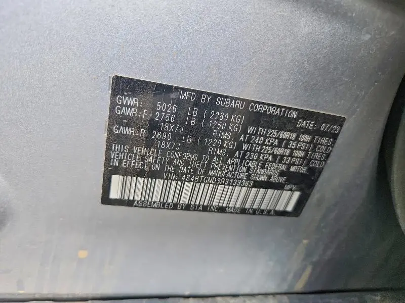 2024 SUBARU OUTBACK LIMITED XT  