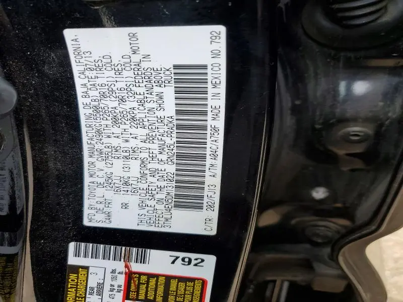 2013 TOYOTA TACOMA V6  