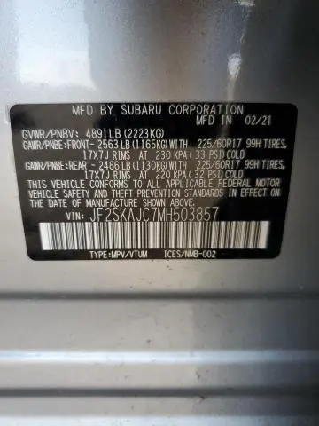 2021 SUBARU FORESTER PREMIUM  