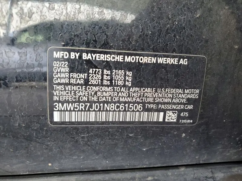 2022 BMW 330XI   