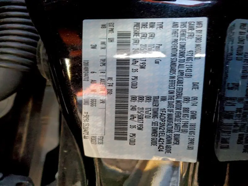 2014 FORD FOCUS TITANIUM  