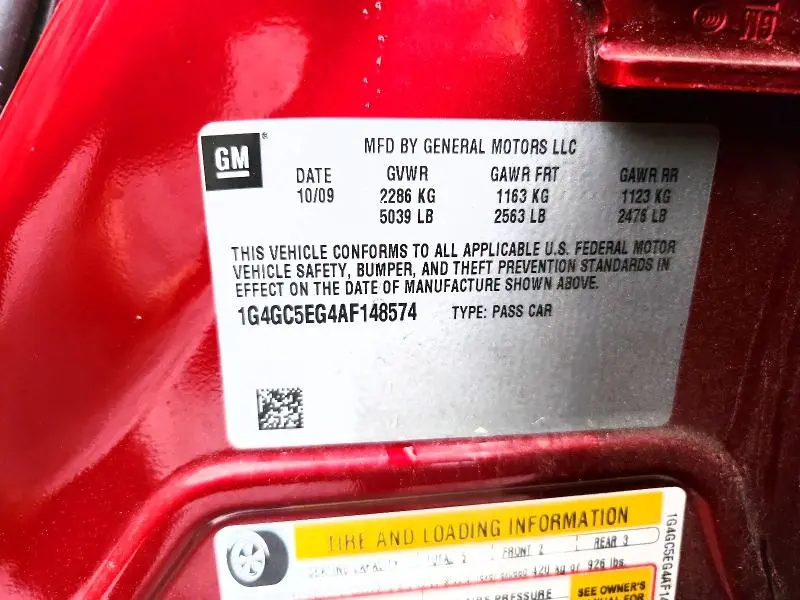 2010 BUICK LACROSSE CXL  