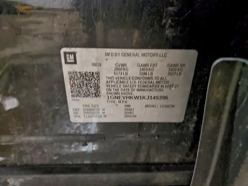 2019 CHEVROLET TRAVERSE LT  