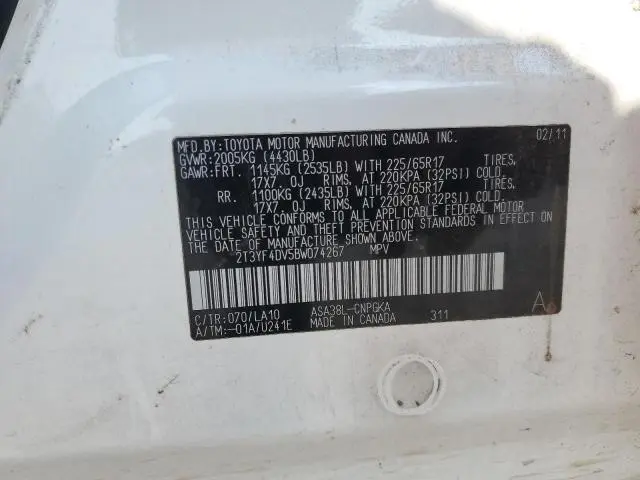 2011 TOYOTA RAV4 LIMITED  