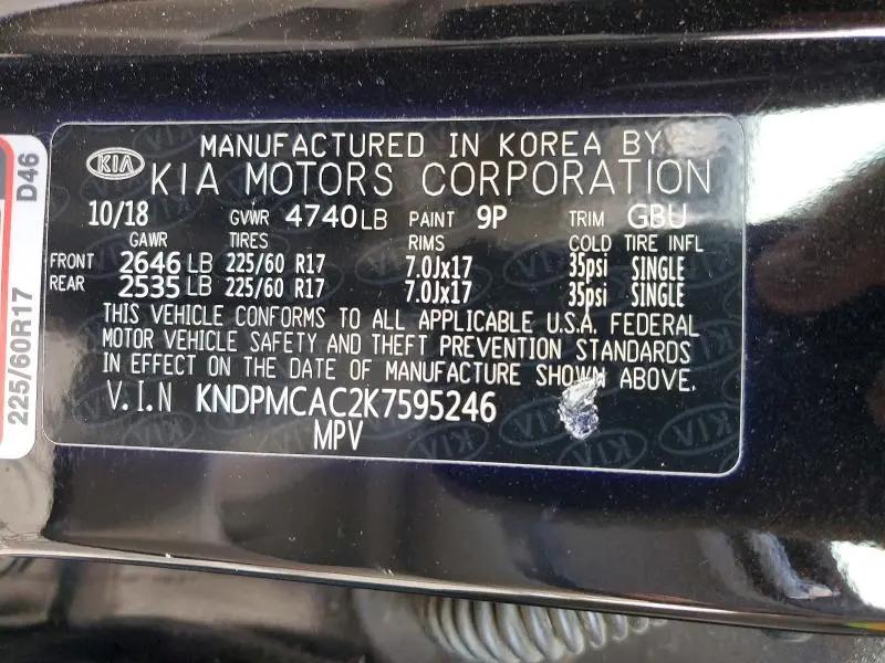 2019 KIA SPORTAGE LX  